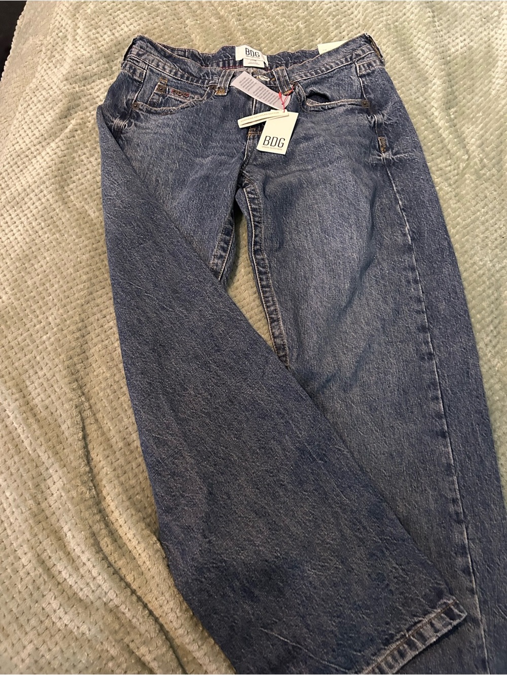 BDG Straight Leg Jeans in Medium Wash Blue